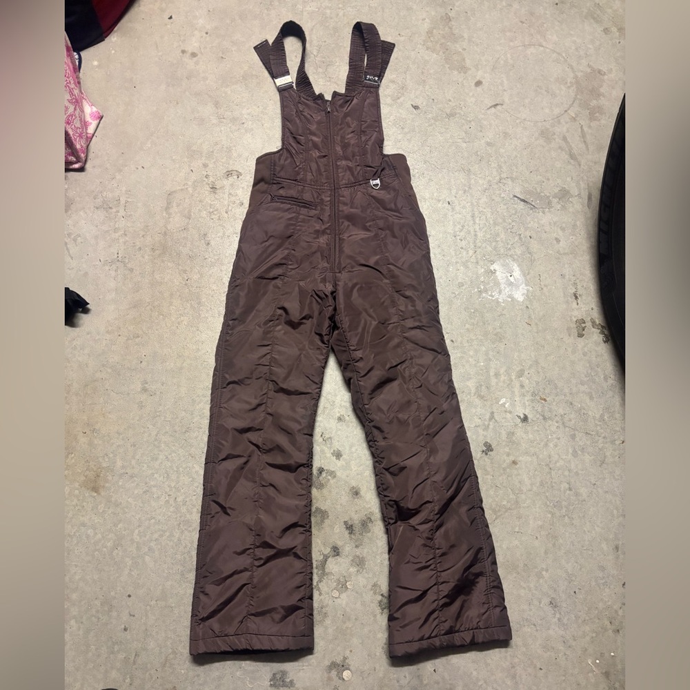 Skyr Brown Insulated Snow Bib Overalls